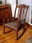 Greene and Greene style Rocker by Fireplace. C. 2016 NyghtFalcon
