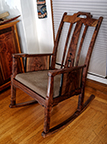 Greene and Greene style Rocker by Fireplace. C. 2016 NyghtFalcon